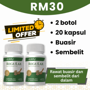 2 Botol Kapsul Buasir / Sembelit - Regulax